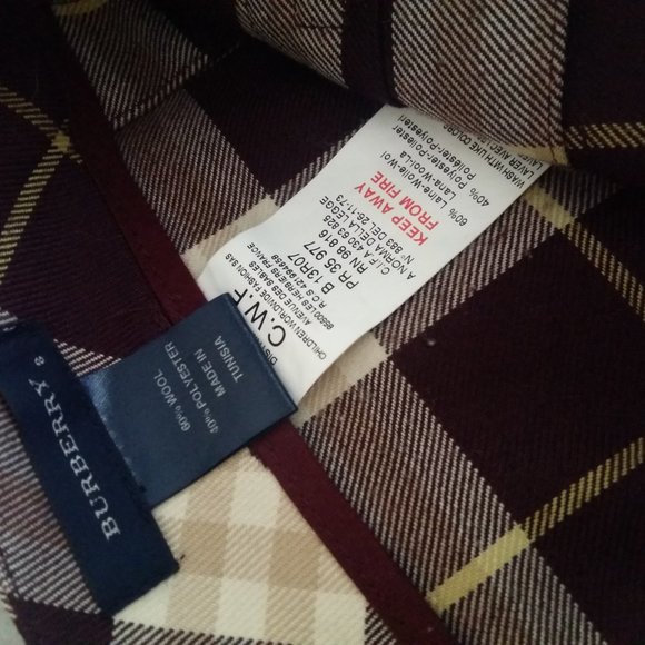 SOLD !! Burberry Pleated Plaid Skirt - Picture 8 of 8